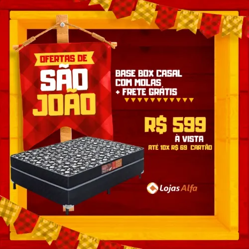 Cama casal com molas