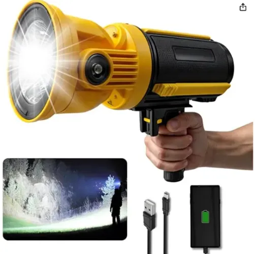 Holofote Lanterna Potente com Tripé Multifuncional Recarregável Bateria Usb z758