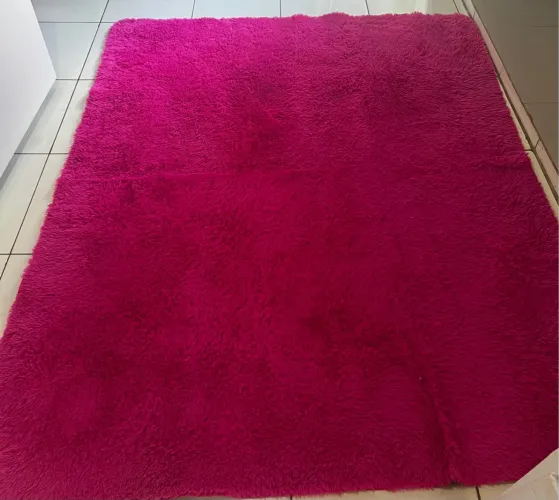 Tapete felpudo rosa ENORME