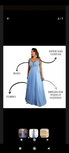 Vestido Festa azul serenity