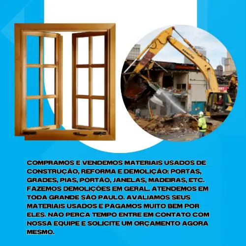 Compra de Material Usado de Demolição para Reaproveitamento