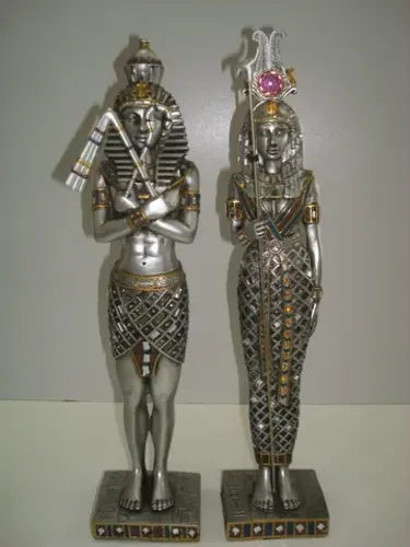 casal de egipcio de resina - novos - peças - únicas