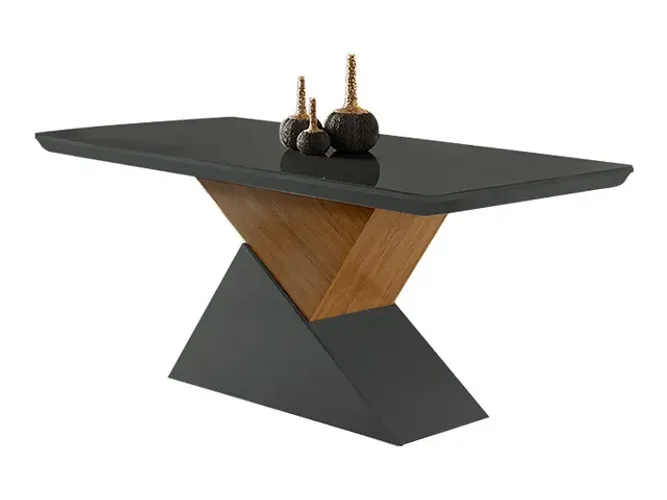 Mesa de Jantar 180X90 Grafite/Imbuia 100%MDF a65