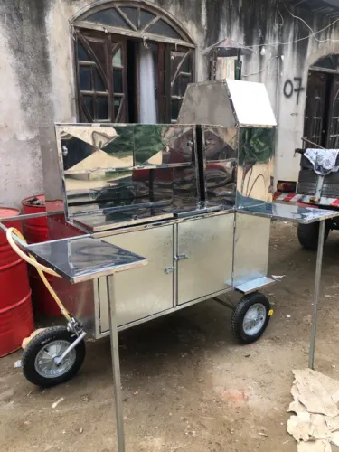 Carrinho de Churrasco e cachorro-quente/ carrinho dois em um Hotdog e espetinho 