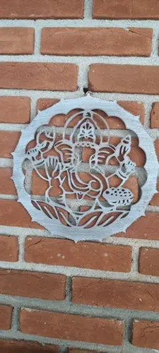 DECORAÇÃO: GANESHA MDF prata envelhecida