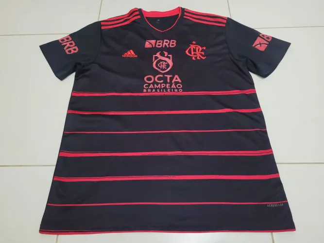Camisa original Flamengo Adidas preta octacampeão Brasil 2020 GG<br>