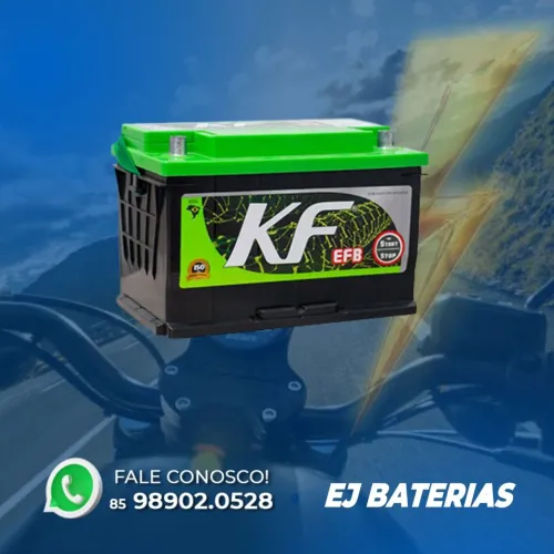 Bateria de carro kf nova com 1 ano de garantia 