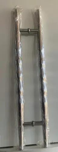 Puxador em Aço Inox cromado para Porta de Vidro