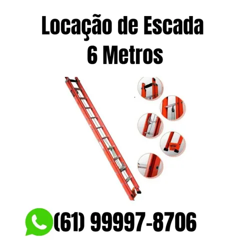 Escada de Fibra 6 Metros