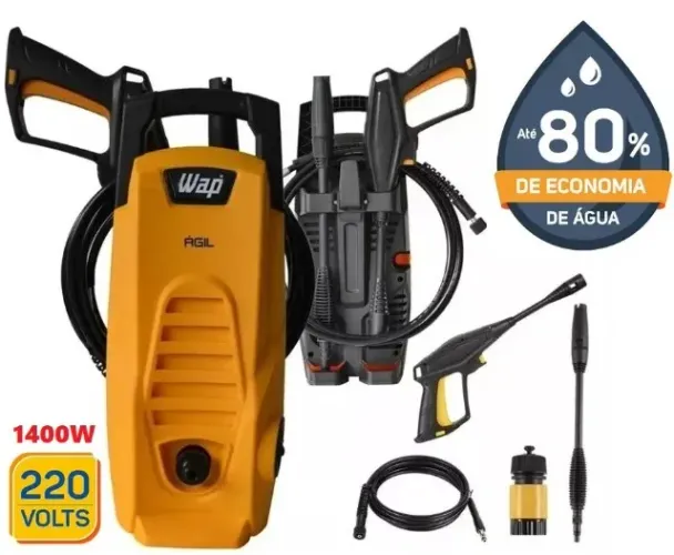 Lavadora De Alta Pressão Wap 1400w 1300psi 300l/h 220V com economia de água - Promoção