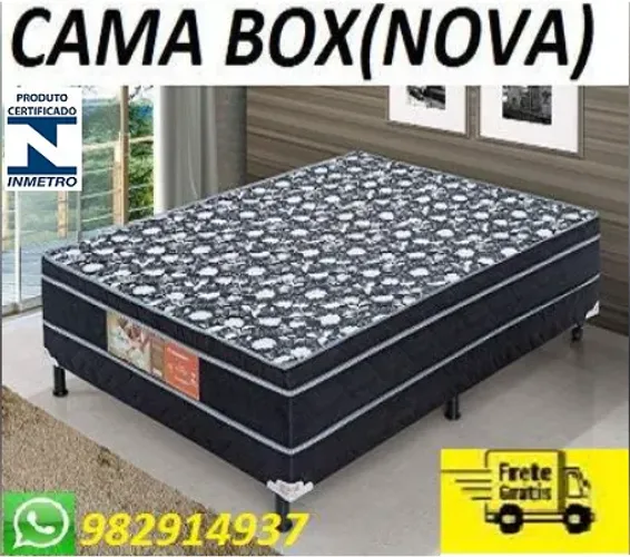 Cama Box Casal Espuma-NOVA