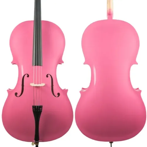 violoncelo 4/4 luthieria tarttan rosa serie estudo premium com capa extra luxo , arco crin