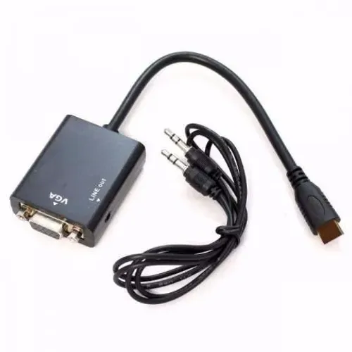 Cabo Conversor HDMI Para VGA com Saída P2 Áudio Loja Coimbra Computadores Entregamos