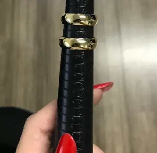 Alianças 6mm Abaulada Garantia Vitalícia+Anel folheado 