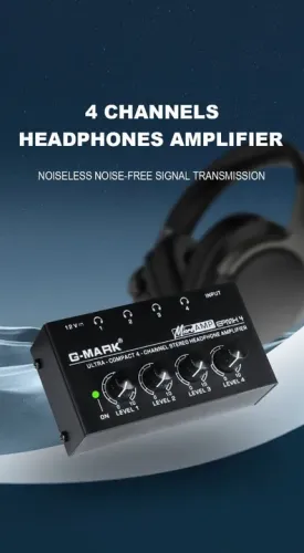 Amplificador de Fones de Ouvido 4 Canais G-Mark