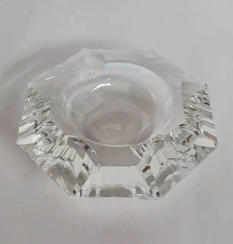 Cinzeiro de Cristal Val Saint Lambert Lapidado