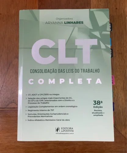 CLT 2025 Organizada (2ª Fase OAB) 38ª Ed. Aryanna Linhares com Etiquetas