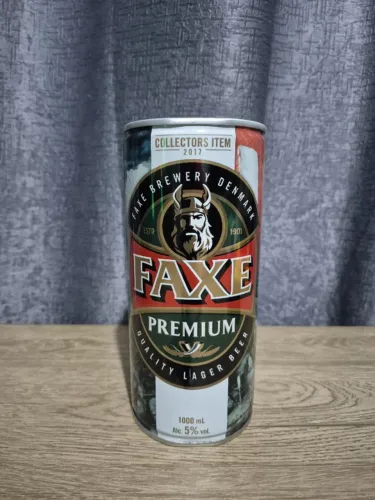 Cerveja Faxe Premium 1L - Edição Viking de colecionador 2017