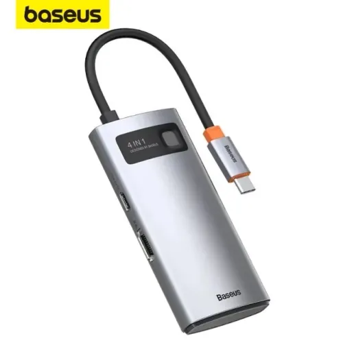 Hub USB-C 4 em 1 Baseus  HDMI 4K + 3 USB 3.0 - PRONTA ENTREGA!