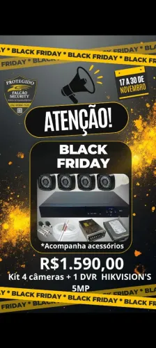 MEGA PROMOÇÃO KIT DE CÂMERAS 5MP C/DVR HIKVISION'S
