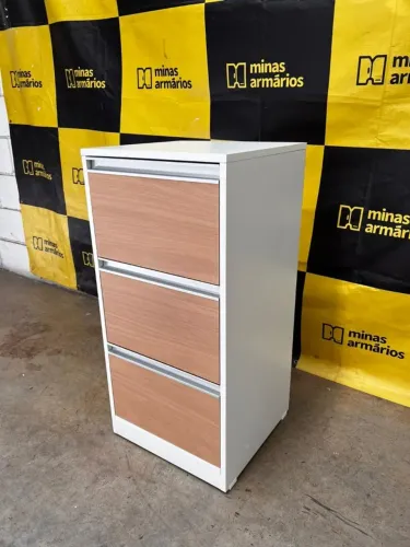 Gaveteiro três gavetas BRANCO + TAUARI