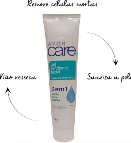 Gel Esfoliante Facial 3 em 1 Avon Care - Avon