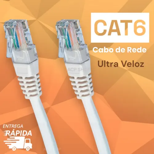 Cabo de Rede Categoria 6 Rj45 Lan UTP 2M