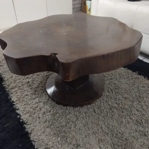Mesa de centro rústica para sala de estar 0,80cm