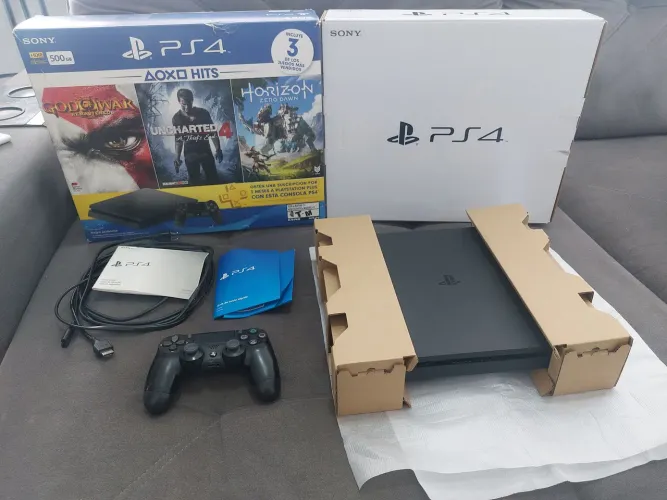 Ps4 Slim Completo Jogo de brinde+Garantia Pego seu usado na troca