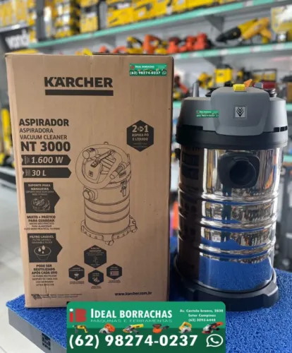 Aspirado Po e Agua 1600w 30Lt Inox - Filtro lavavel (ideal para lava jato)