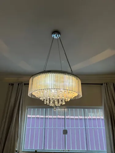 Lustre Luminária Cristal grande 