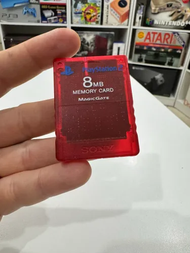 Vendo Memory Card 8mb Ps2 - Original Vermelho translúcido 