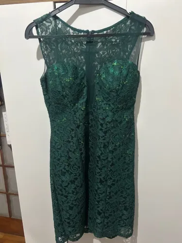 Vestido de festa verde esmeralda
