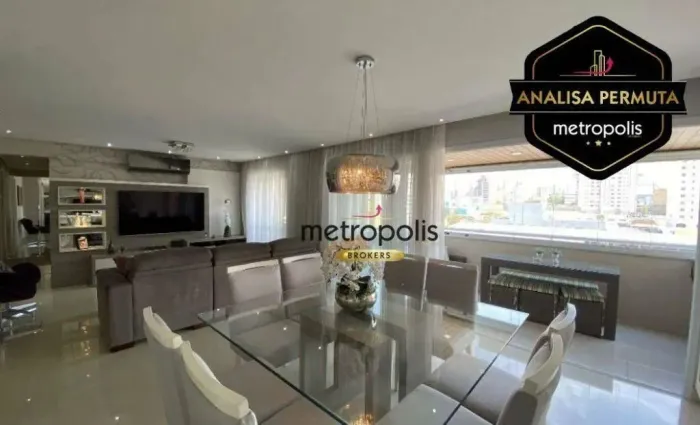 Apartamento com 3 dormitórios à venda, 128 m² por R$ 1.301.000,00 - Centro - Santo André/S