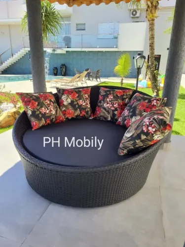 CHAISE DUBAI DE 1,60 PRA PISCINA  ,DE ALUMÍNIO COM FIBRA SINTÉTICA