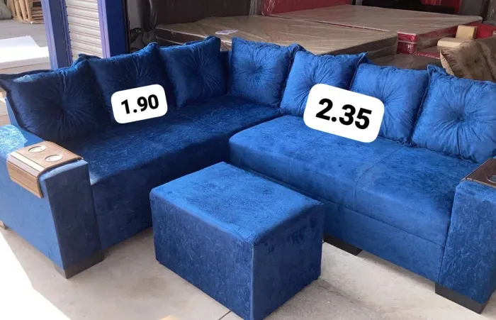 Sofá de Canto com PUFF DE BRINDE