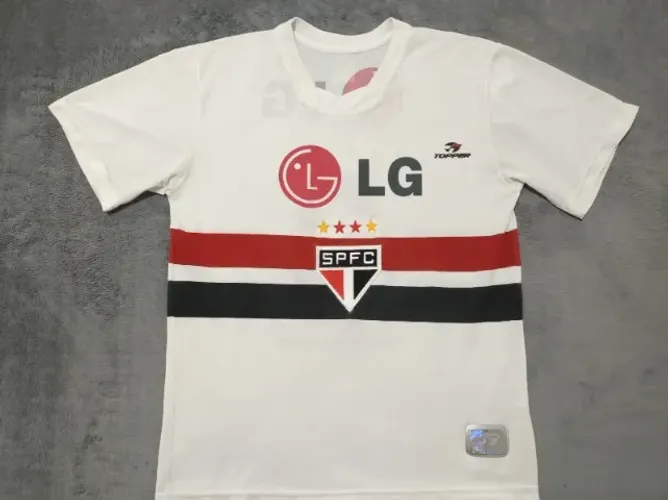 Camisa Oficial São Paulo Topper #9 (Luís Fabiano) tamanho P (50x70) Praticamente impecável