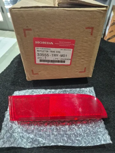 Olho de gato refletor do Parachoque traseiro esquerdo Honda City 2015/2020 Original