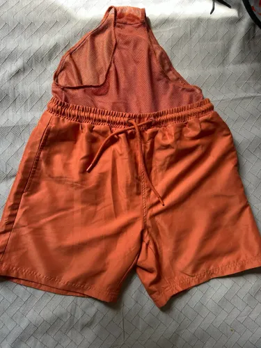 Bermuda com forro laranja M