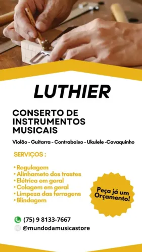 CONSERTO DE INSTRUMENTOS MUSICAIS Regulagem, Alinhamento dos trastes e ?Elétrica em geral