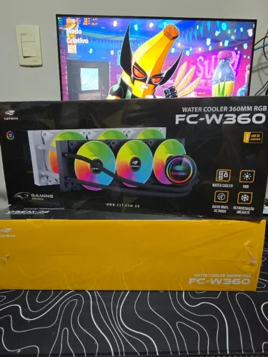 Water Cooler 360mm Branco ou Preto FC-W360RGB C3Tech Gaming