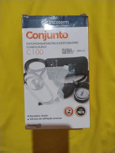 Conjunto Esfigmomanômetro e Estetoscópio Incoterm