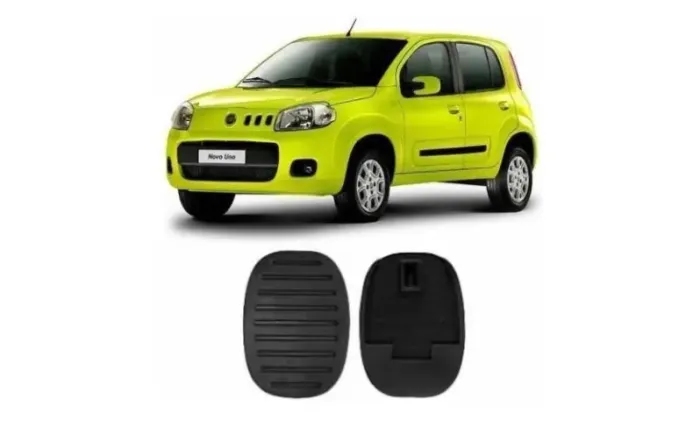 Kit Borracha Capa de Pedais Pedaleira para o Fiat Uno G2 - Freio e Embreagem