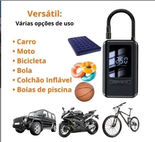 Compressor De Ar portátil (Sem fio) para Pneu De Carro Bike Moto colchão