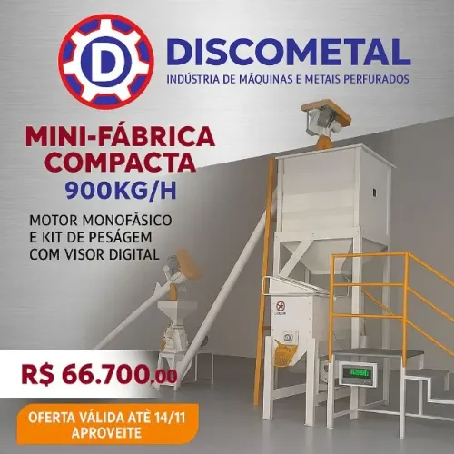 Mini Fábrica Compacta 900kg - Otimize Sua Produção!