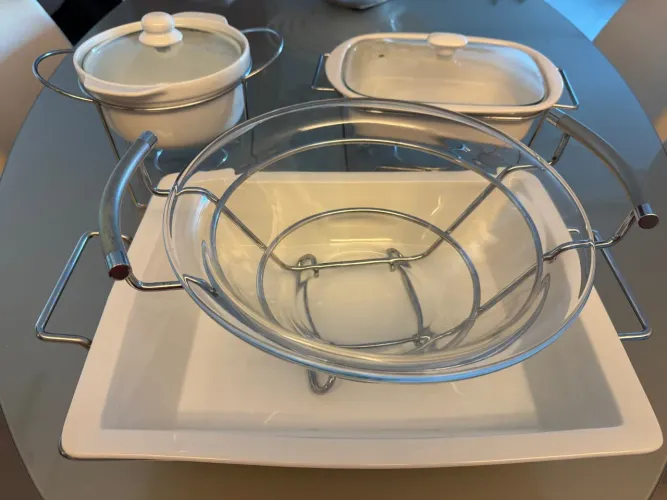 Conjunto de Refratários com Suporte Elegante