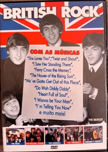 DVD - BRITISH ROCK (BEATLES, ROLLING STONES, THE WHO, ANIMALS, YARDBIRDS E OUTROS)