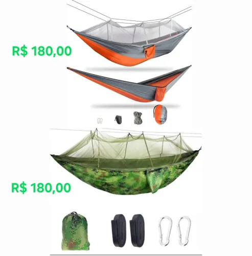 Rede de Nylon Paraquedas Com Mosquiteiro