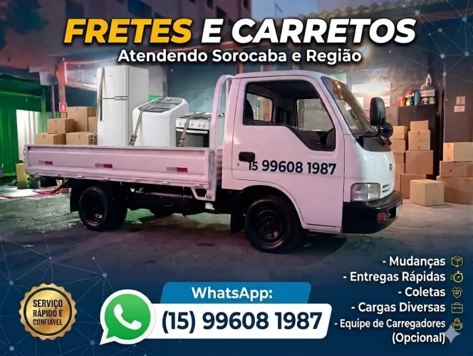 Fretes, Carretos e pequenas mudanças.. geladeiras maquinas de lavar, fogão, camas..
