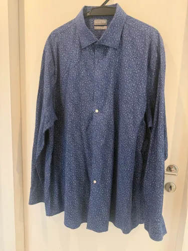 camisa social michael kors azul 2xg